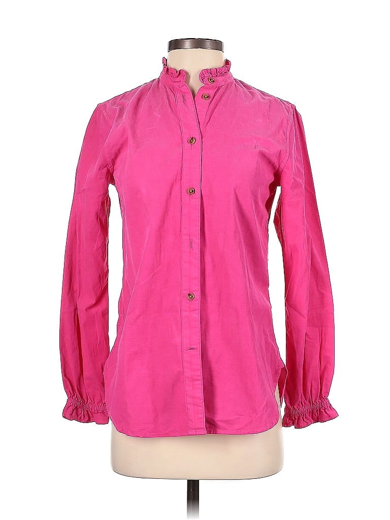 J.Crew 100% Cotton Pink Long Sleeve Button-Down Shirt Size 00 - photo 1