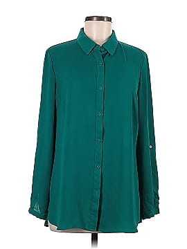 Adrianna Papell Long Sleeve Button-Down Shirt (view 1)