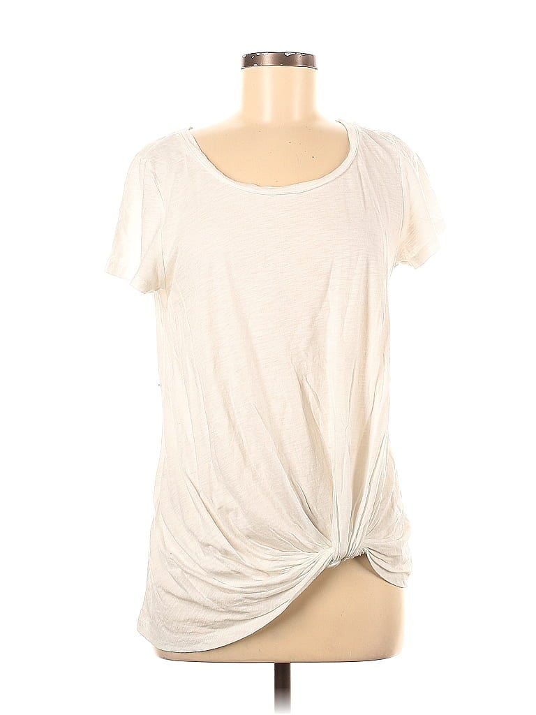 Click to view more detailed imagery on our partner's website Pre-owned Bp. Short Sleeve Top Ivory Scoop Neck Tops In White