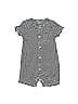 Unbranded 100% Cotton Stripes Gray Short Sleeve Outfit Size 6 mo - photo 1