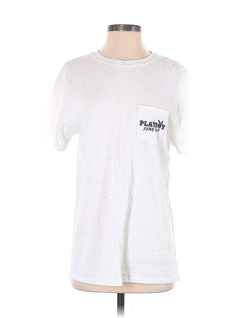 Playboy 100% Cotton White Short Sleeve T-Shirt Size S - photo 1