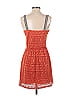 THREE PINK HEARTS Jacquard Argyle Grid Hearts Aztec Or Tribal Print Orange Casual Dress Size S - photo 2