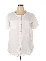 Woman Within Short Sleeve Button Down Shirt