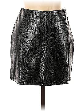 Know One Cares Faux Leather Skirt (view 1)