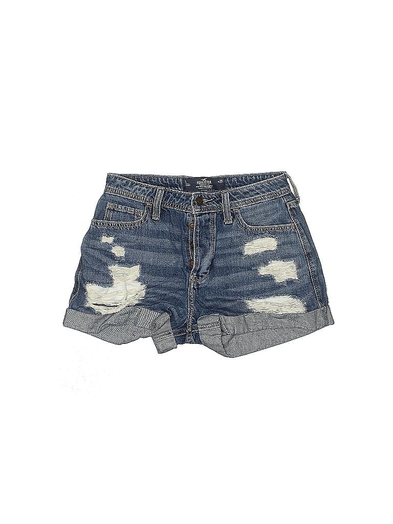 Hollister 100% Cotton Blue Denim Shorts 25 Waist - photo 1