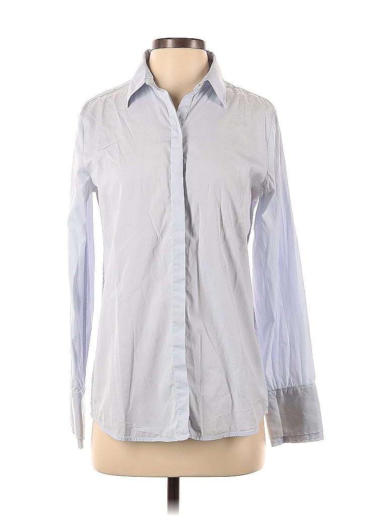 Banana Republic 100% Cotton Color Block Gray Long Sleeve Button-Down Shirt Size S - photo 1