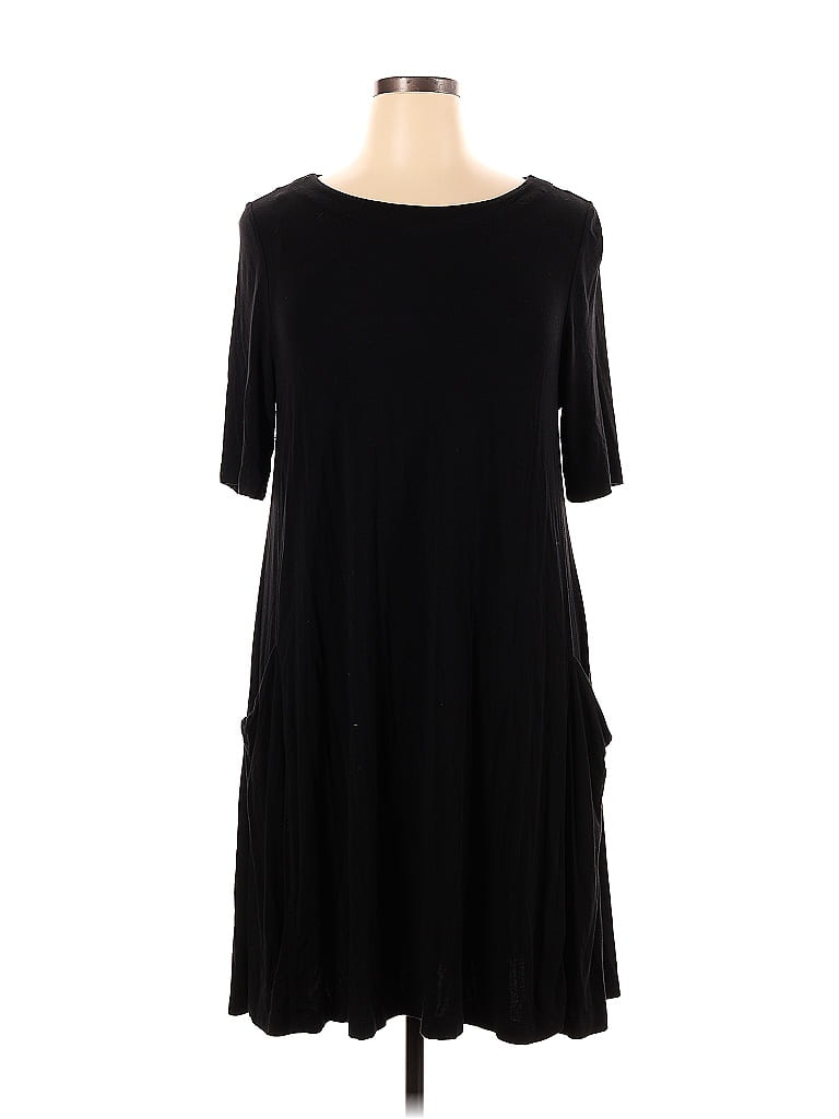Jones New York Solid Black Casual Dress Size XL - photo 1
