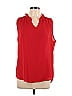 Violet & Claire 100% Polyester Red Sleeveless Blouse Size L - photo 1