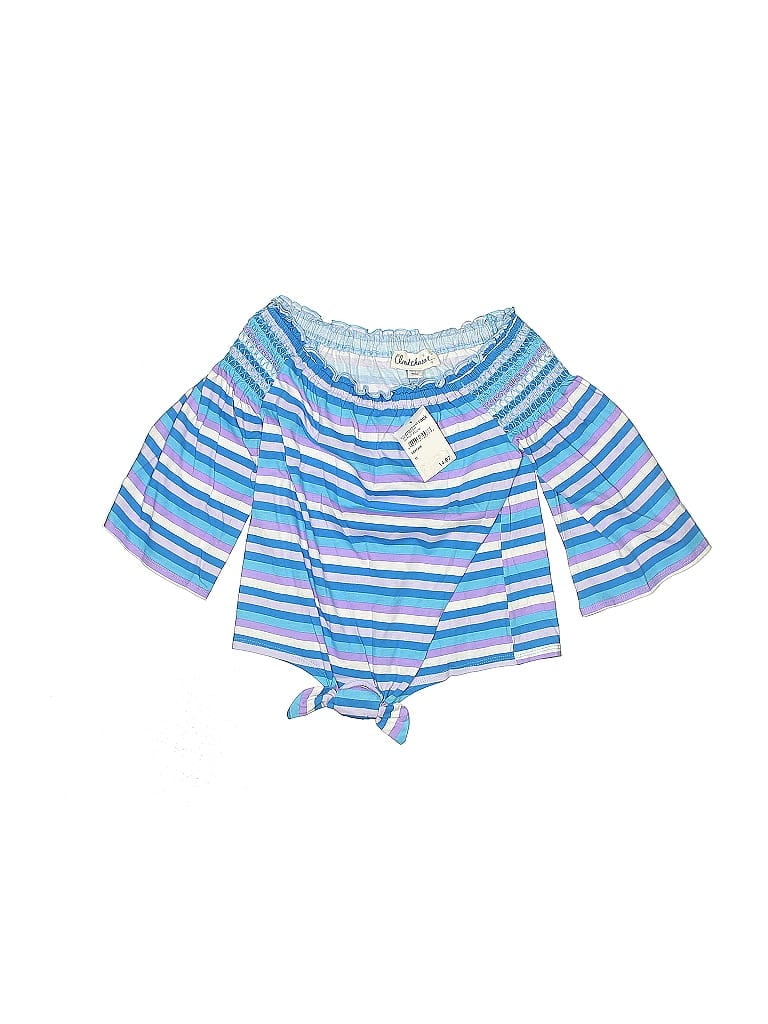 Cloud Chaser 100% Cotton Blue 3/4 Sleeve Blouse Size 10 - photo 1