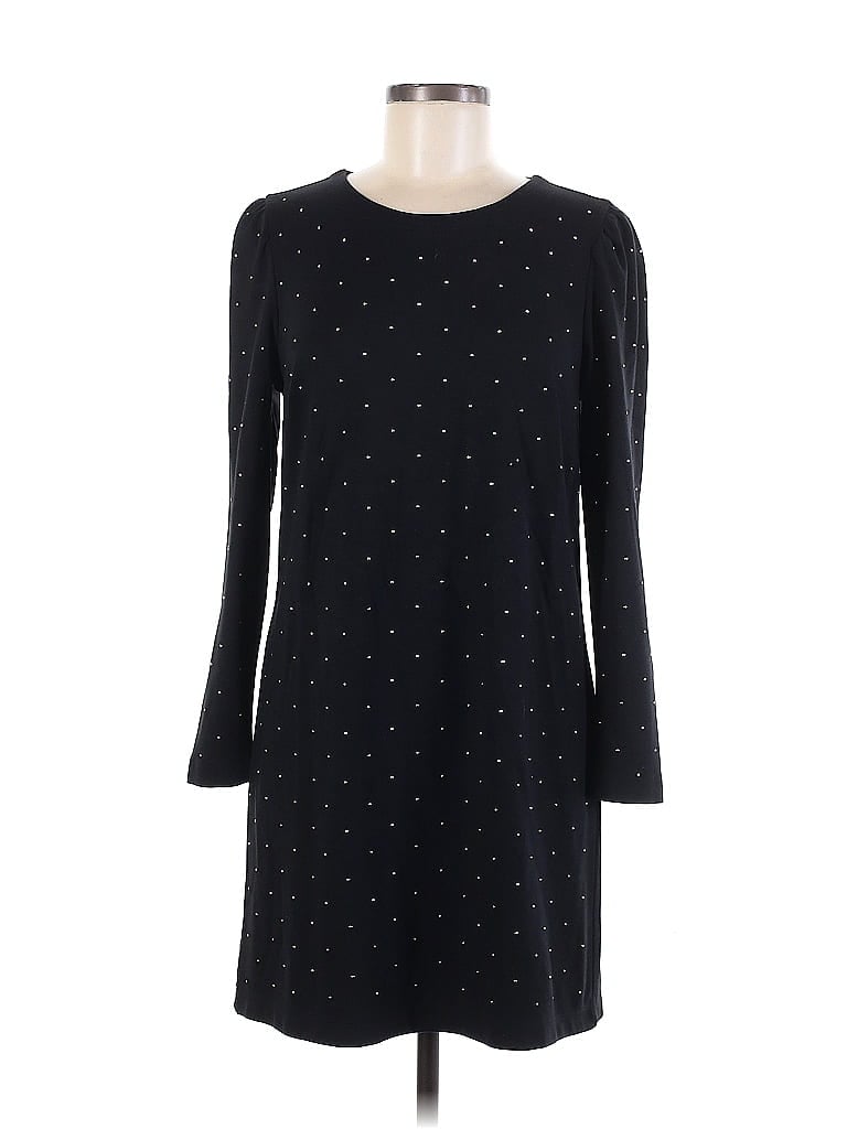 Ann Taylor LOFT Stars Polka Dots Black Casual Dress Size M - photo 1