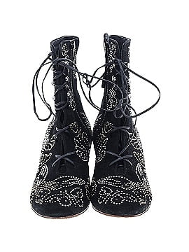 Valentino Suede Butterfly-Studded Ankle Boots (view 2)