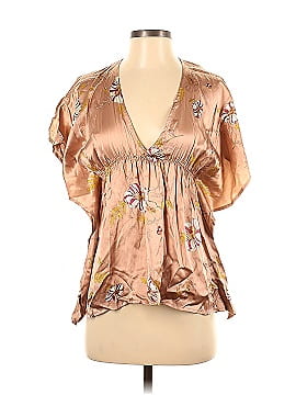Lux Short Sleeve Silk Top (view 1)
