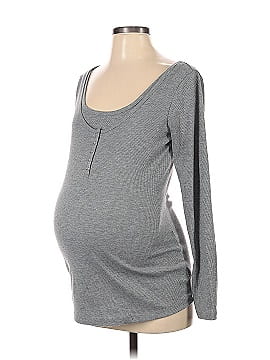 Isabel Maternity Long Sleeve Henley (view 1)