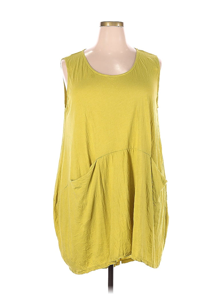 Chalet Yellow Casual Dress Size 2X (Plus) - photo 1