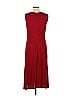 Doncaster 100% Rayon Solid Burgundy Casual Dress Size 6 - photo 2