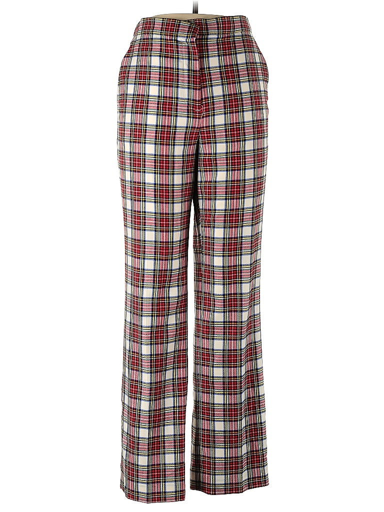J.Crew Argyle Checkered-gingham Plaid Red Wool Pants Size 12 (Tall) - photo 1
