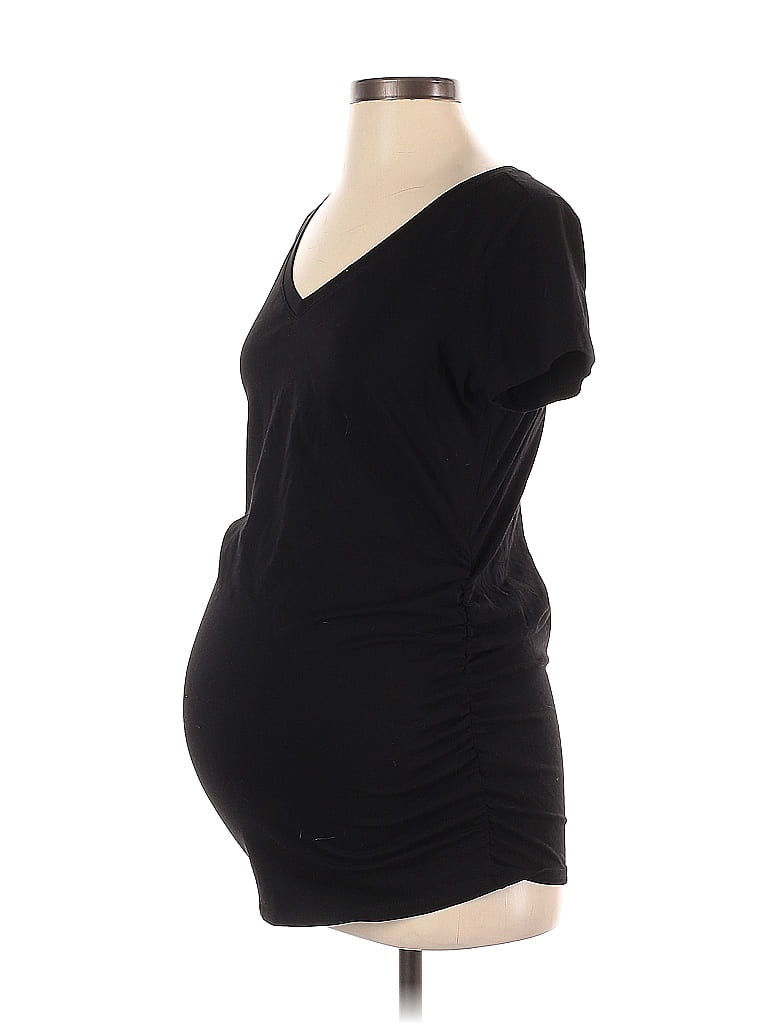 Motherhood Black Short Sleeve T-Shirt Size S (Maternity) - photo 1