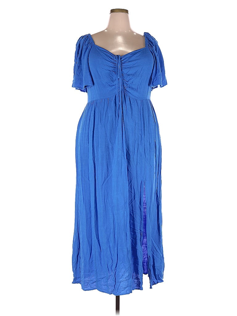 Ava & Viv 100% Rayon Blue Cocktail Dress Size XXL - photo 1