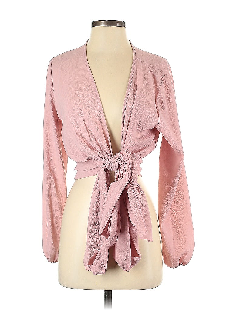 Fashion Nova Pink Long Sleeve Blouse Size S - photo 1