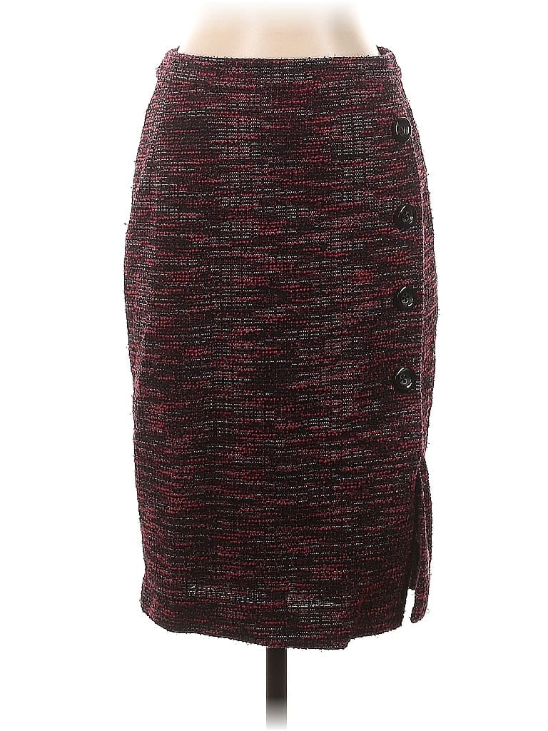 Pre-owned Ann Taylor Casual Skirt In Burgundy