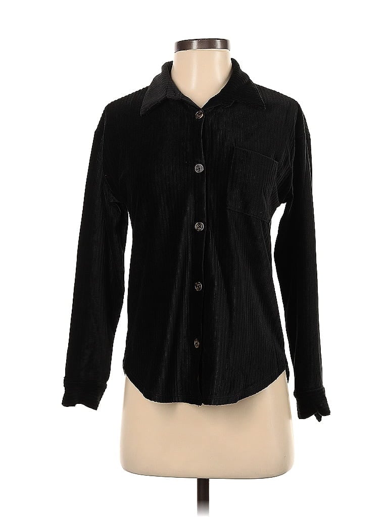 Pre-owned No Boundaries Long Sleeve Blouse In Black