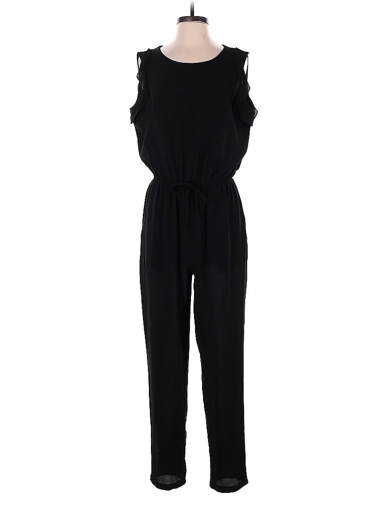 Ci Sono Solid Black Jumpsuit Size M - photo 1
