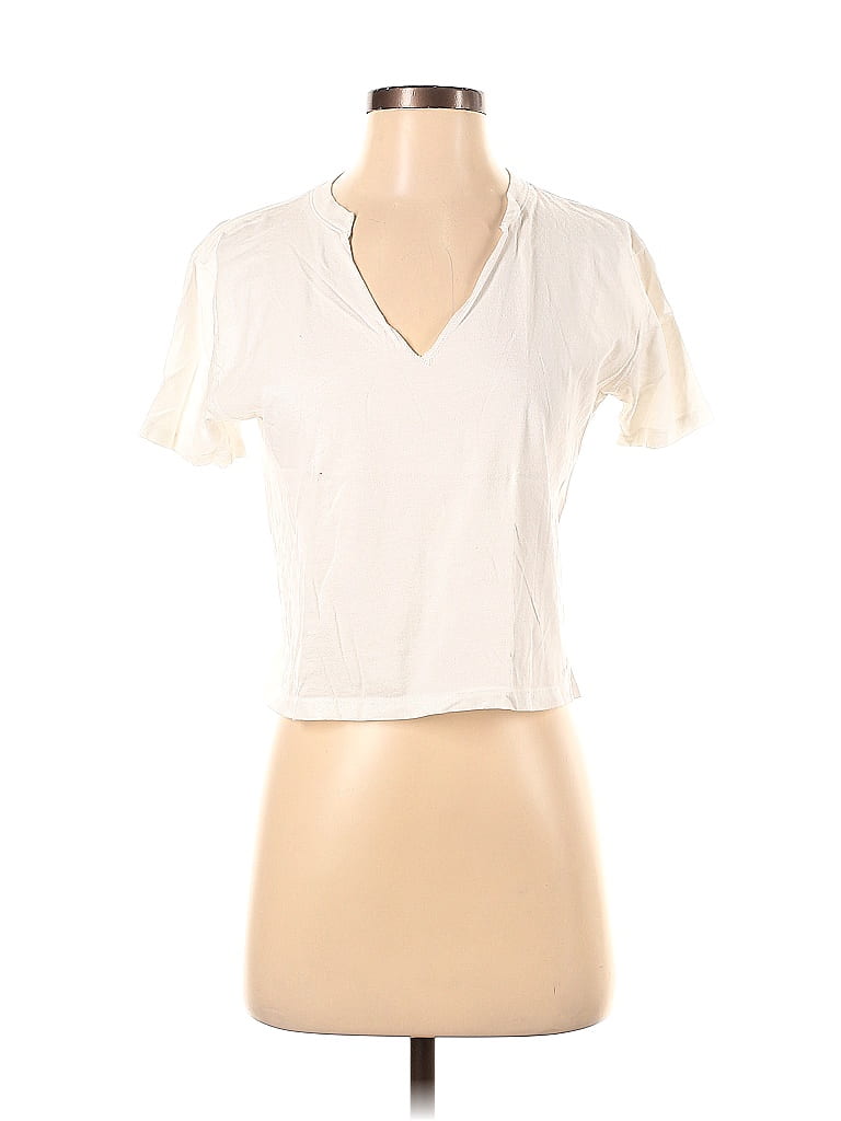 Hollister 100% Cotton Ivory Short Sleeve T-Shirt Size S - photo 1