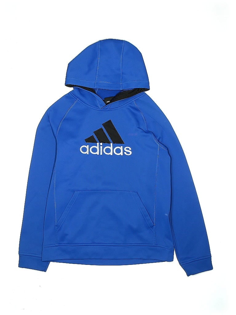 Adidas 100% Polyester Blue Pullover Hoodie Size 14 - 16 - photo 1