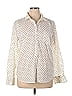 J.Crew Factory Store 100% Cotton Hearts Stars Polka Dots Ivory Long Sleeve Blouse Size XL - photo 1