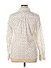J.Crew Factory Store 100% Cotton Hearts Stars Polka Dots Ivory Long Sleeve Blouse Size XL - photo 2