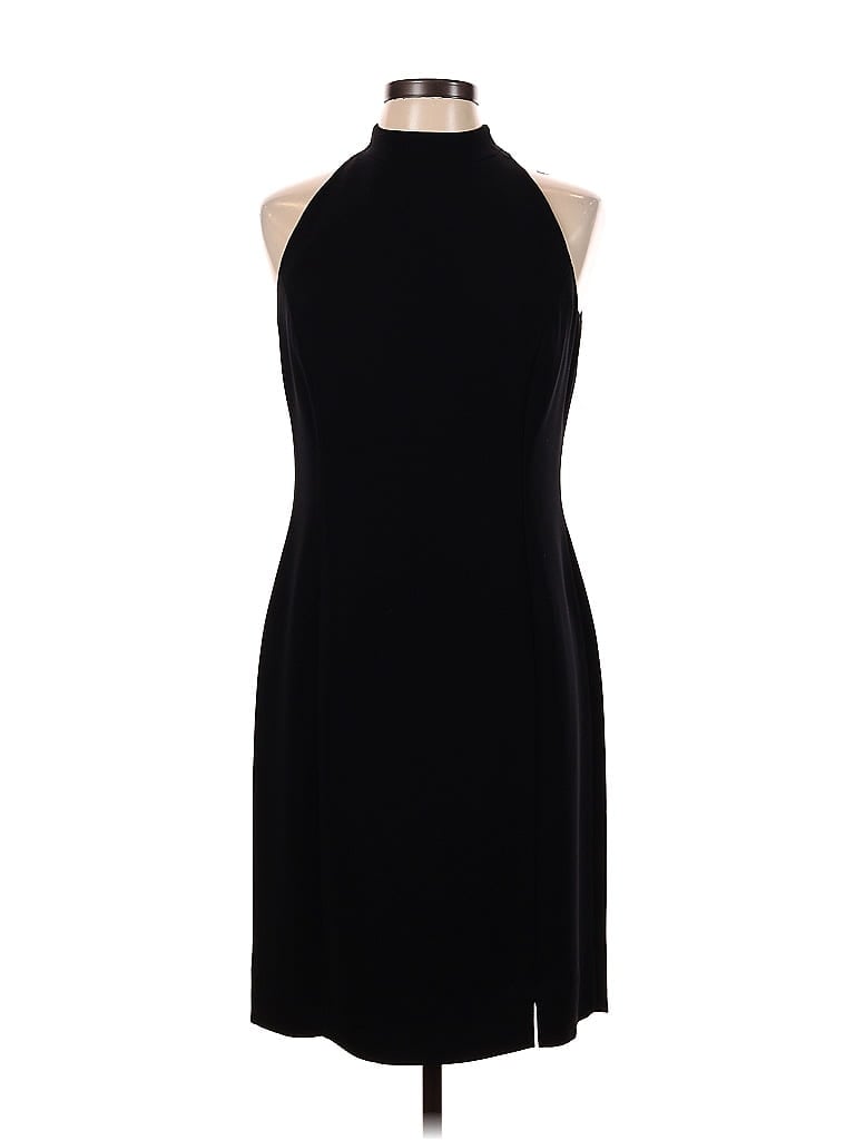 Jones New York 100% Acetate Solid Black Casual Dress Size 10 - photo 1