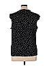 Adrianna Papell Polka Dots Black Short Sleeve Blouse Size XL - photo 2