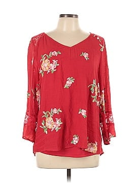 Fig and Flower Long Sleeve Blouse (view 1)