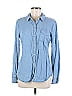 Splendid 100% Lyocell Blue Long Sleeve Button-Down Shirt Size M - photo 1
