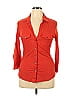 James Perse 100% Cotton Red 3/4 Sleeve Blouse Size XL (4) - photo 1