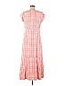 Ann Taylor LOFT Checkered-gingham Grid Red Casual Dress Size 8 - photo 2