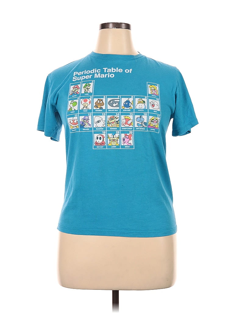 Super Mario Teal Short Sleeve T-Shirt Size XL - photo 1