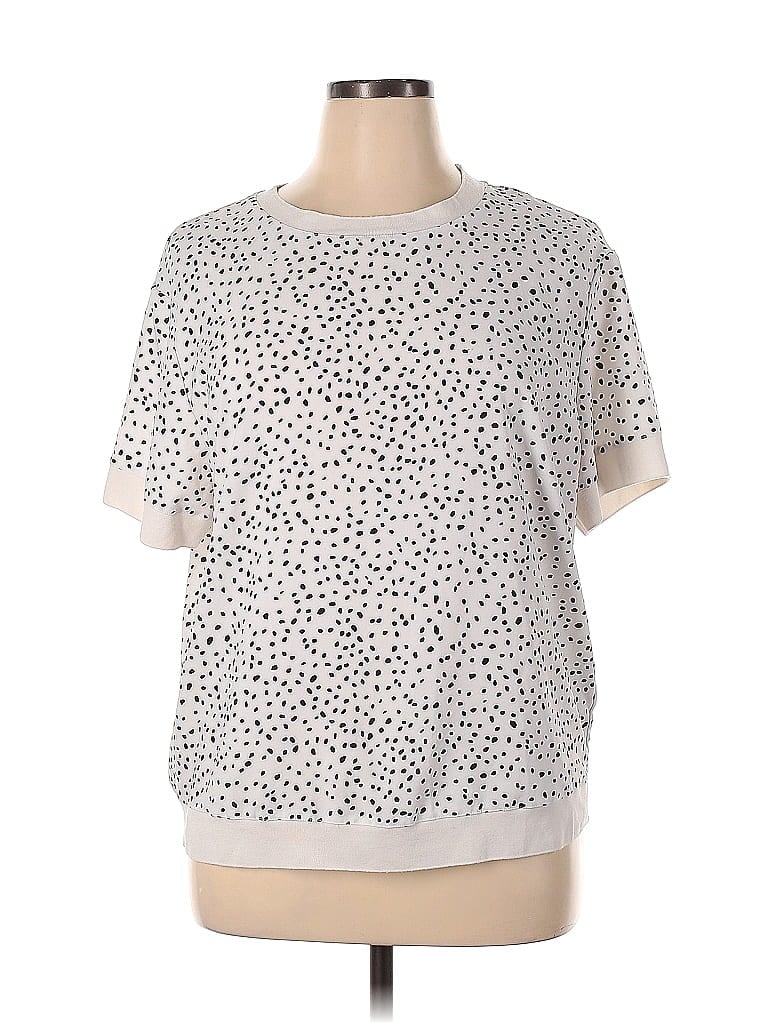 Rachel Zoe 100% Polyester Ivory Short Sleeve Blouse Size XL - photo 1