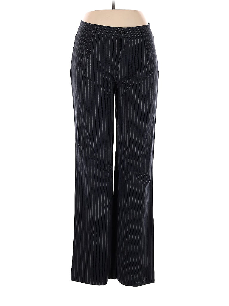 Princess Polly Chevron-herringbone Stripes Black Dress Pants Size 10 - photo 1