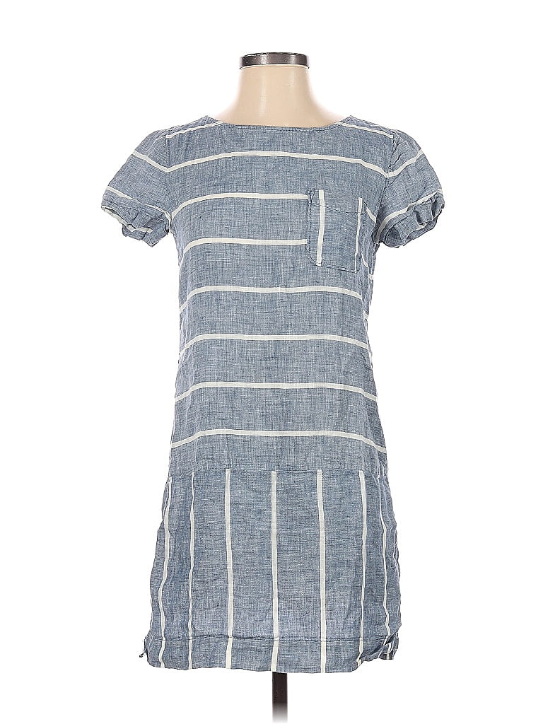Lou & Grey for LOFT 100% Linen Blue Casual Dress Size XS - photo 1