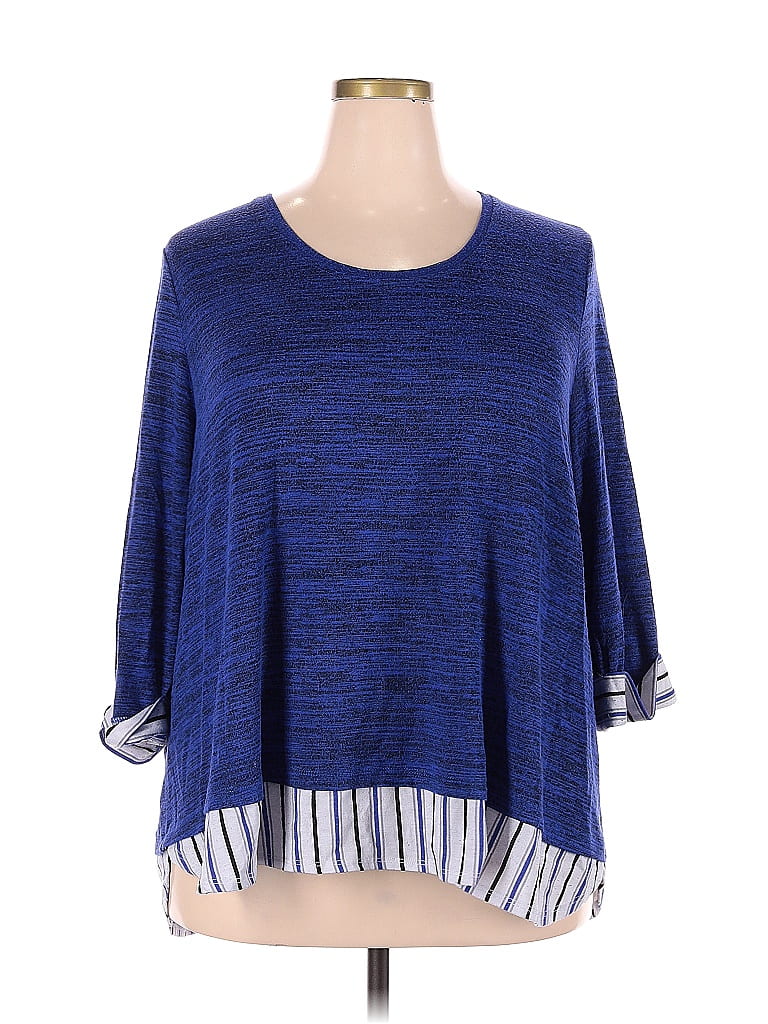 Catherines Blue Pullover Sweater Size 2X (Plus) - 70% off | ThredUp