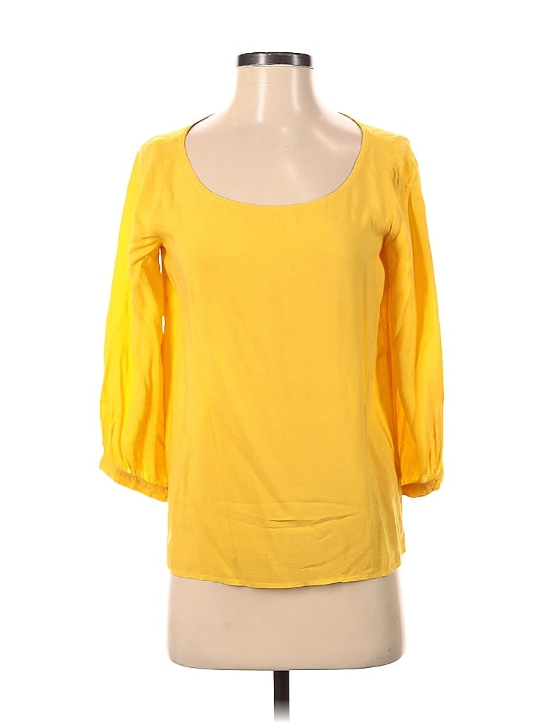 Pre-owned Splendid 3/4 Sleeve Blouse In Yellow