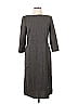 Ann Taylor LOFT Solid Grid Gray Casual Dress Size 10 - photo 1