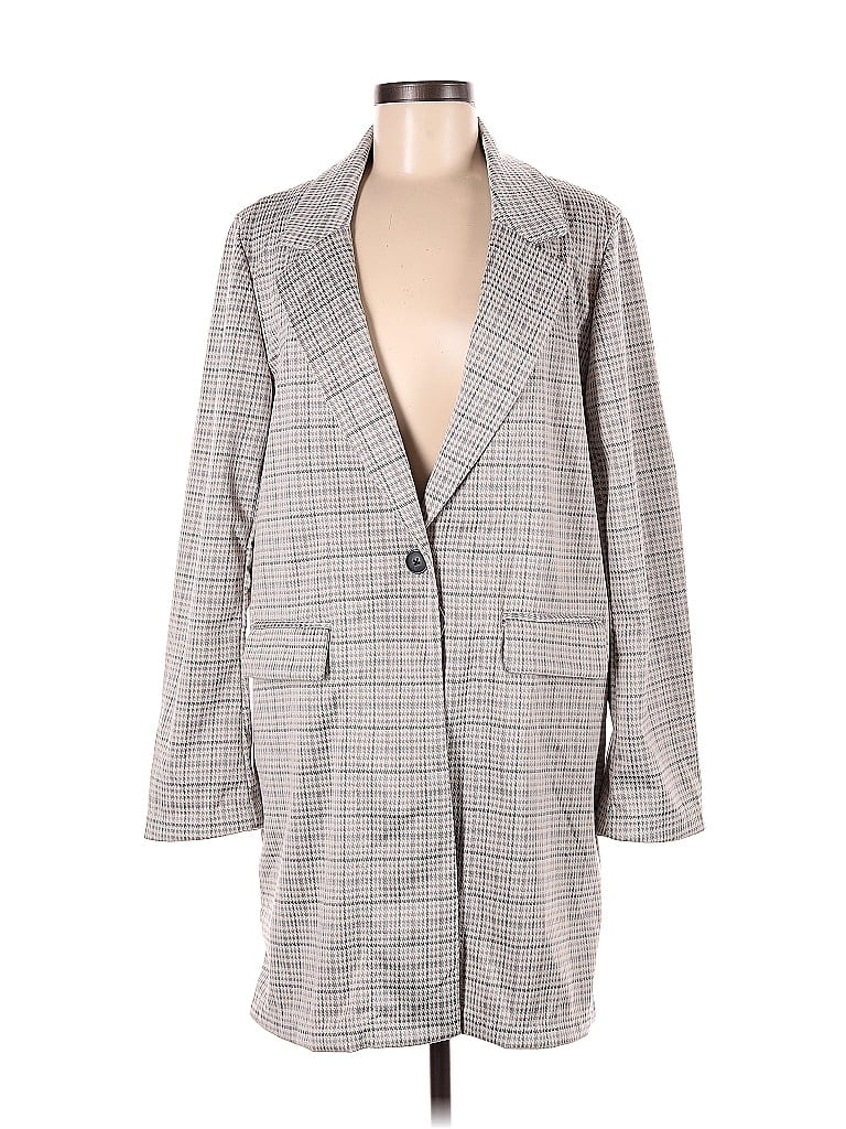 Sanctuary Houndstooth Checkered-gingham Plaid Gray Jacket Size M - photo 1
