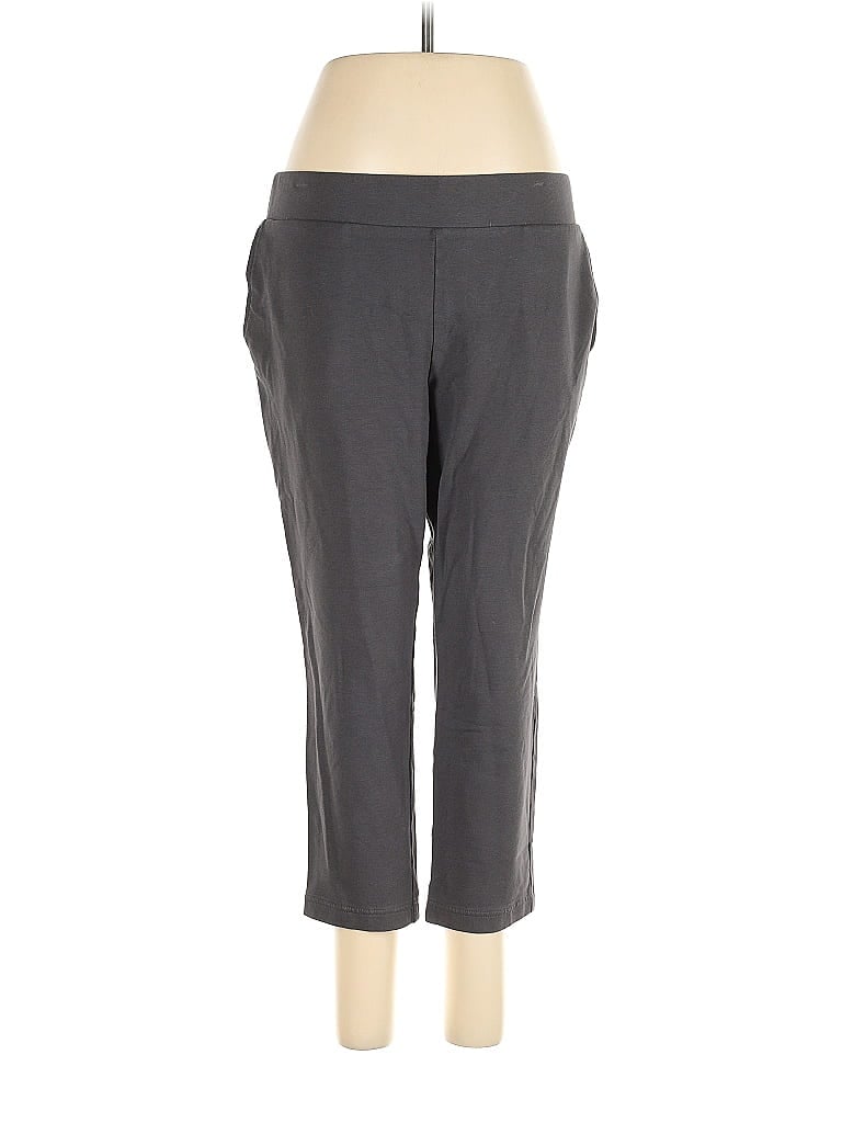 Purejill Solid Gray Casual Pants Size M (Petite) - photo 1