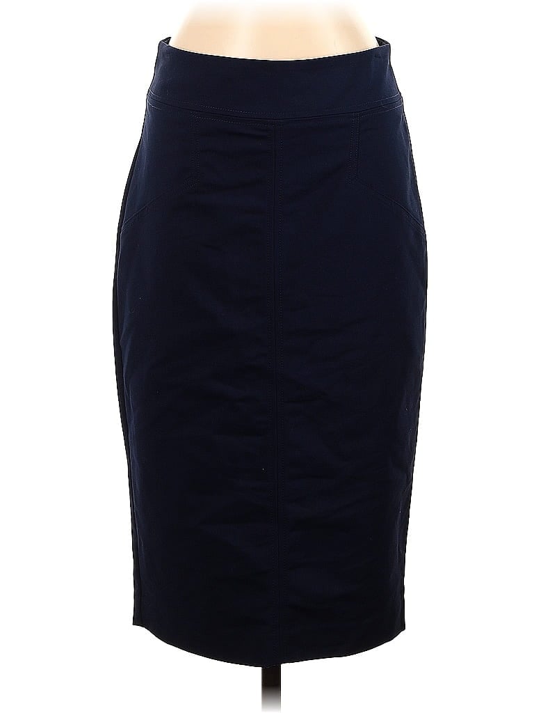 7th Avenue Design Studio New York & Company Solid Blue Casual Skirt Size 4 - photo 1