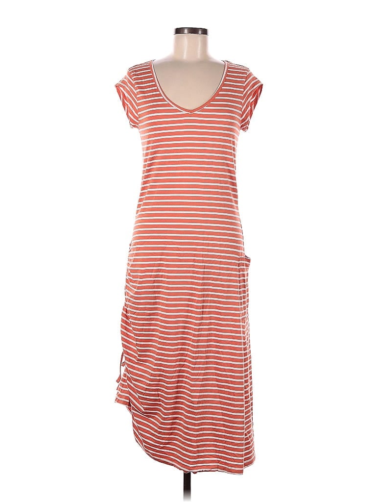Toad & Co Stripes Orange Casual Dress Size M - photo 1