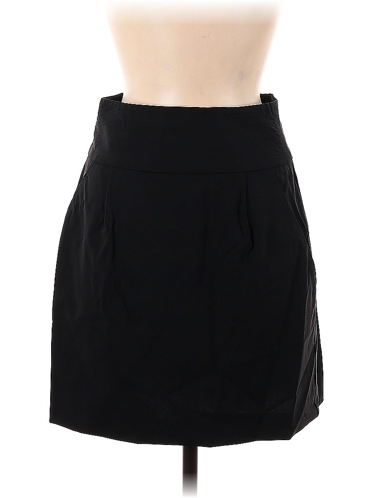 Theory Solid Black Wool Skirt Size 6 - photo 1
