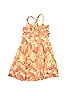 Janie and Jack 100% Cotton Tortoise Brocade Tropical Orange Dress Size 7 - photo 1