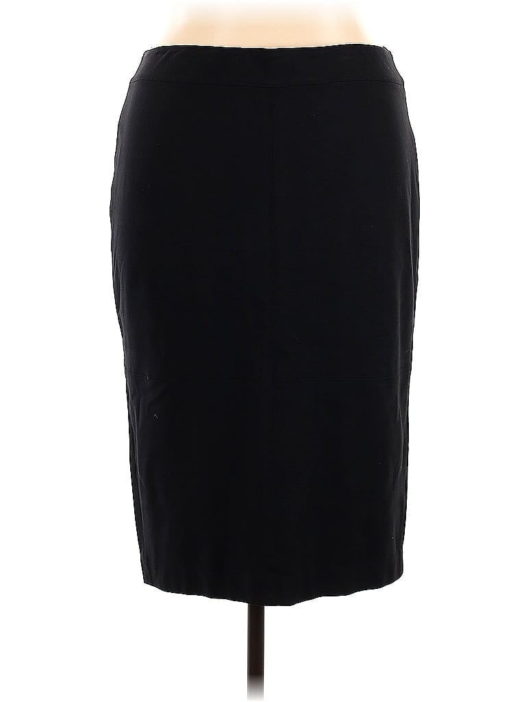 Ann Taylor Solid Black Casual Skirt Size 14 - photo 1